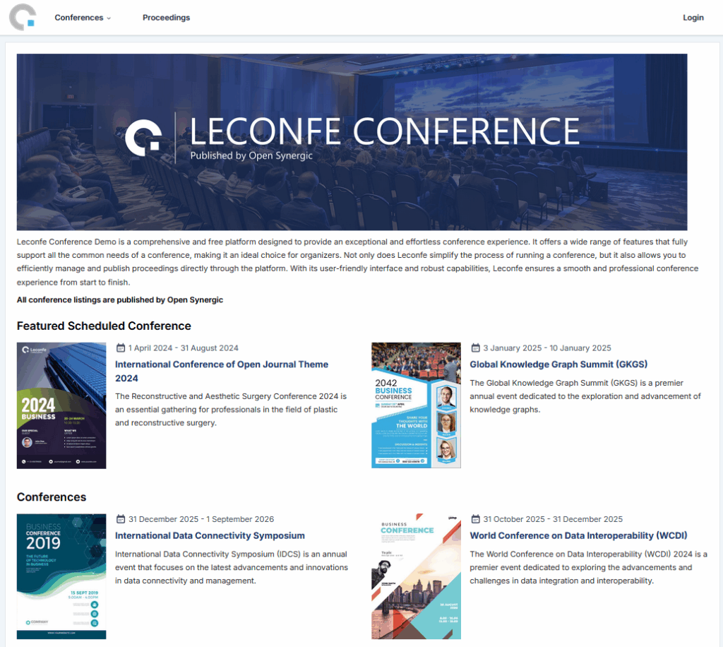 Leconfe conference platform