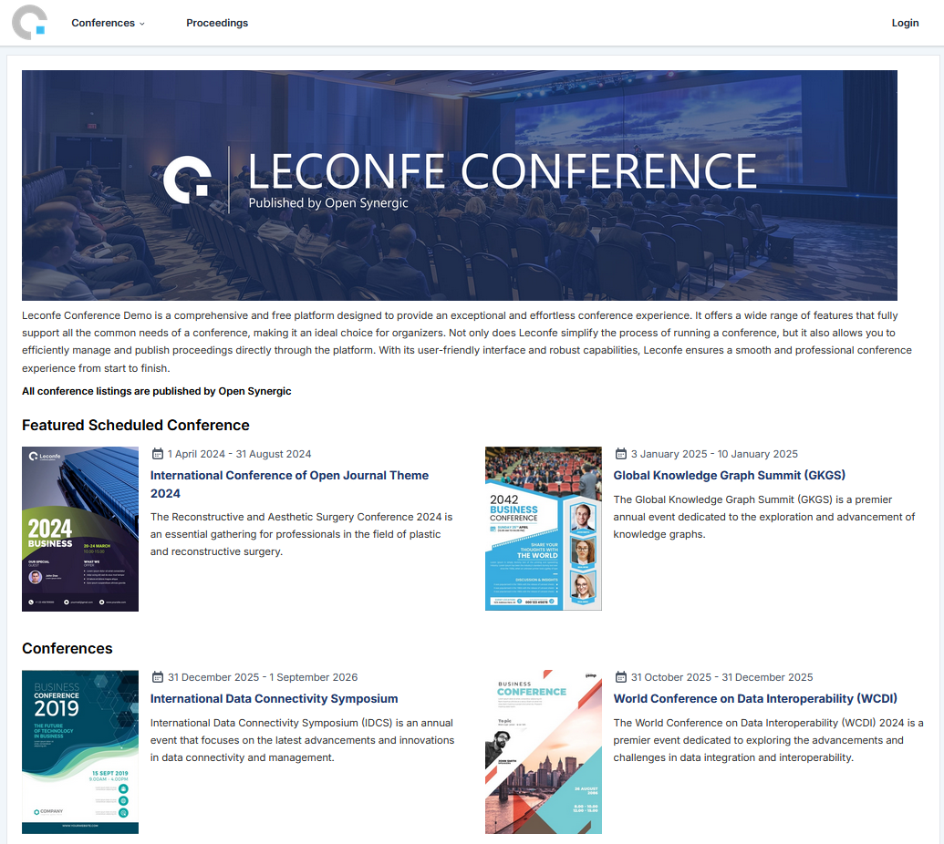 professional conference platform features