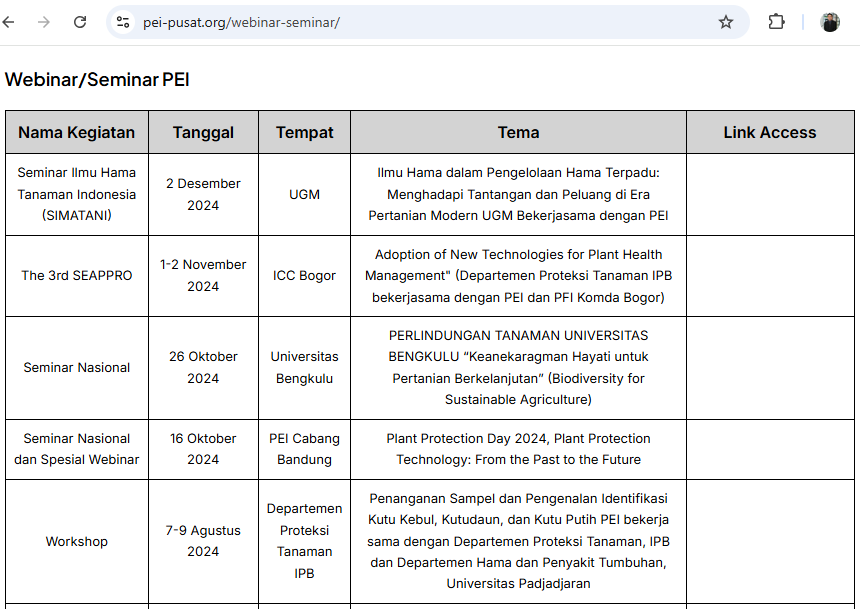 Event Pei Pusat