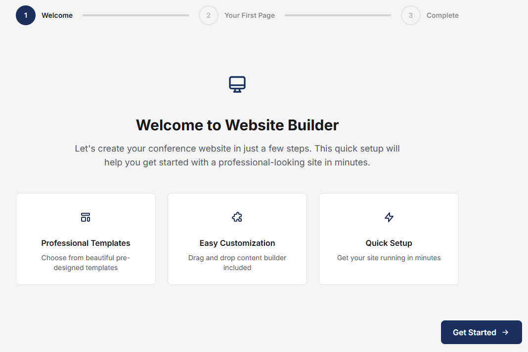 Website builder leconfe 1.4