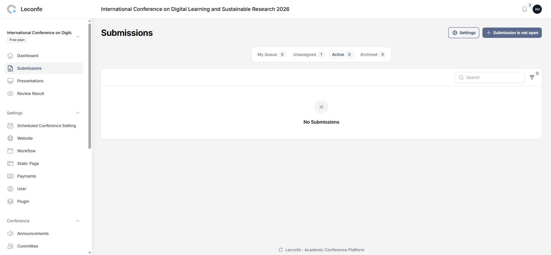 Privacy-safe ICDLSR 2026 submissions page